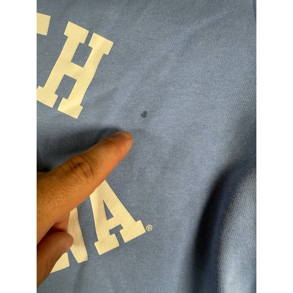 Nike Jordan North Carolina Tar Heels Hoodie Mens L Blue Authentic Jumpman NCAA *